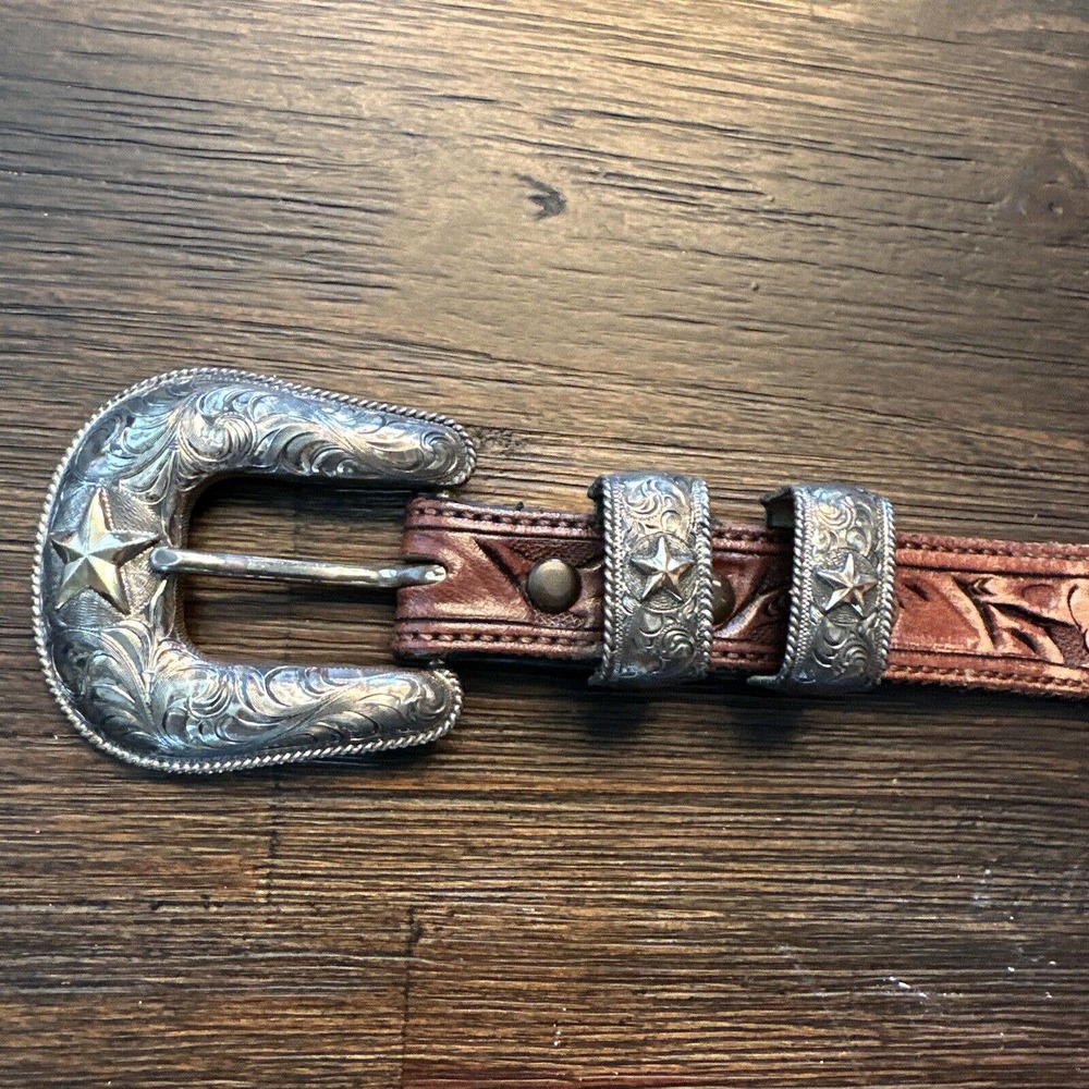 Orvis James Reid Style .925 Sterling Silver 14k Gold Belt Buckle set ✅ size 40